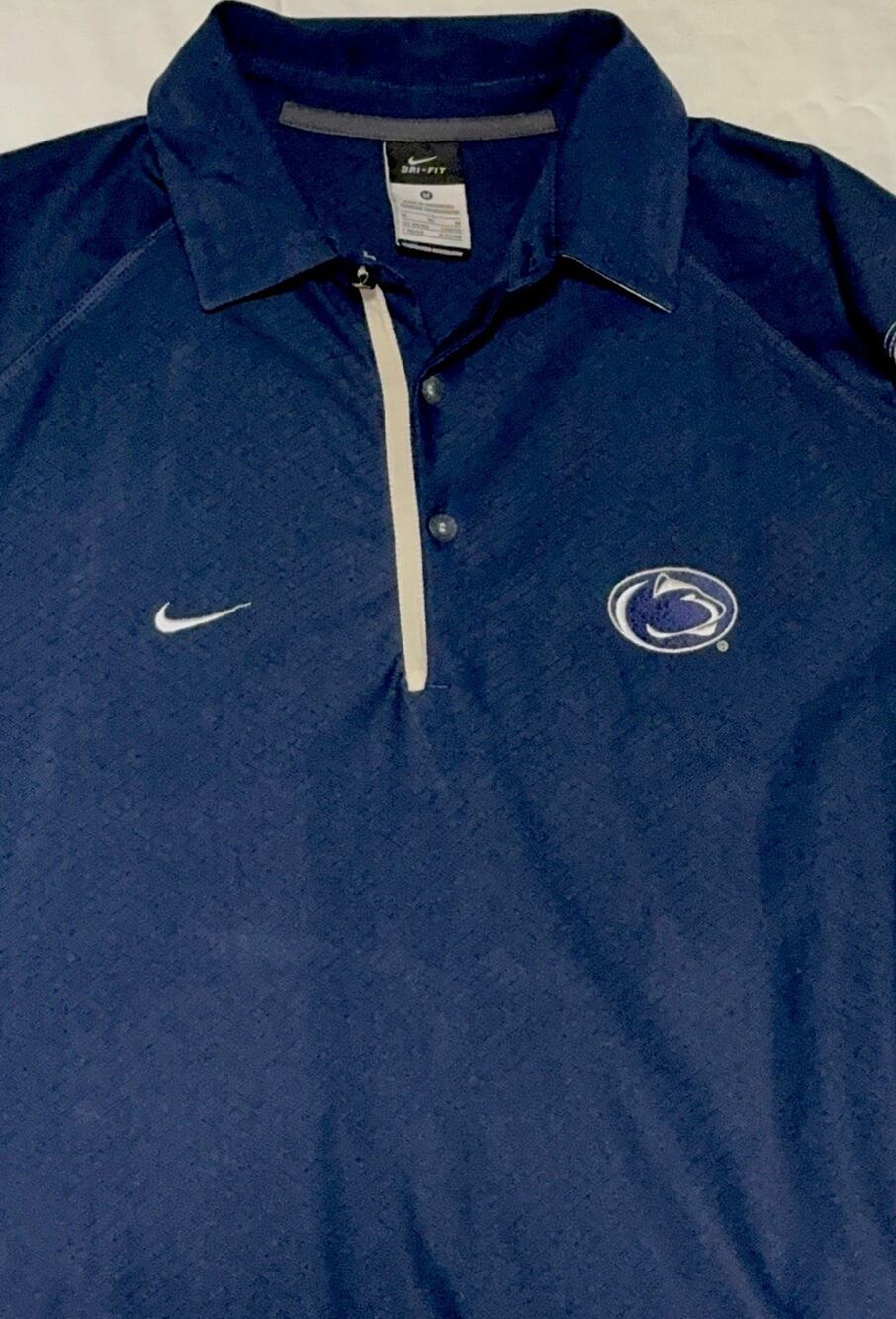 Penn State Nittany Lions Nike Dri-Fit Polo Men's Navy Used Med A116